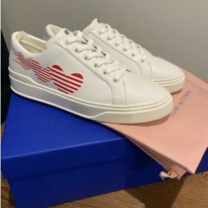 Stuart Weitzman Halle Heart Low Top Sneaker - New With Box - Size 9.5